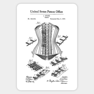 Corset Patent Balck Sticker